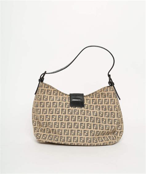 fendi beige canvas mama baguette shoulder bag|fendi bag.